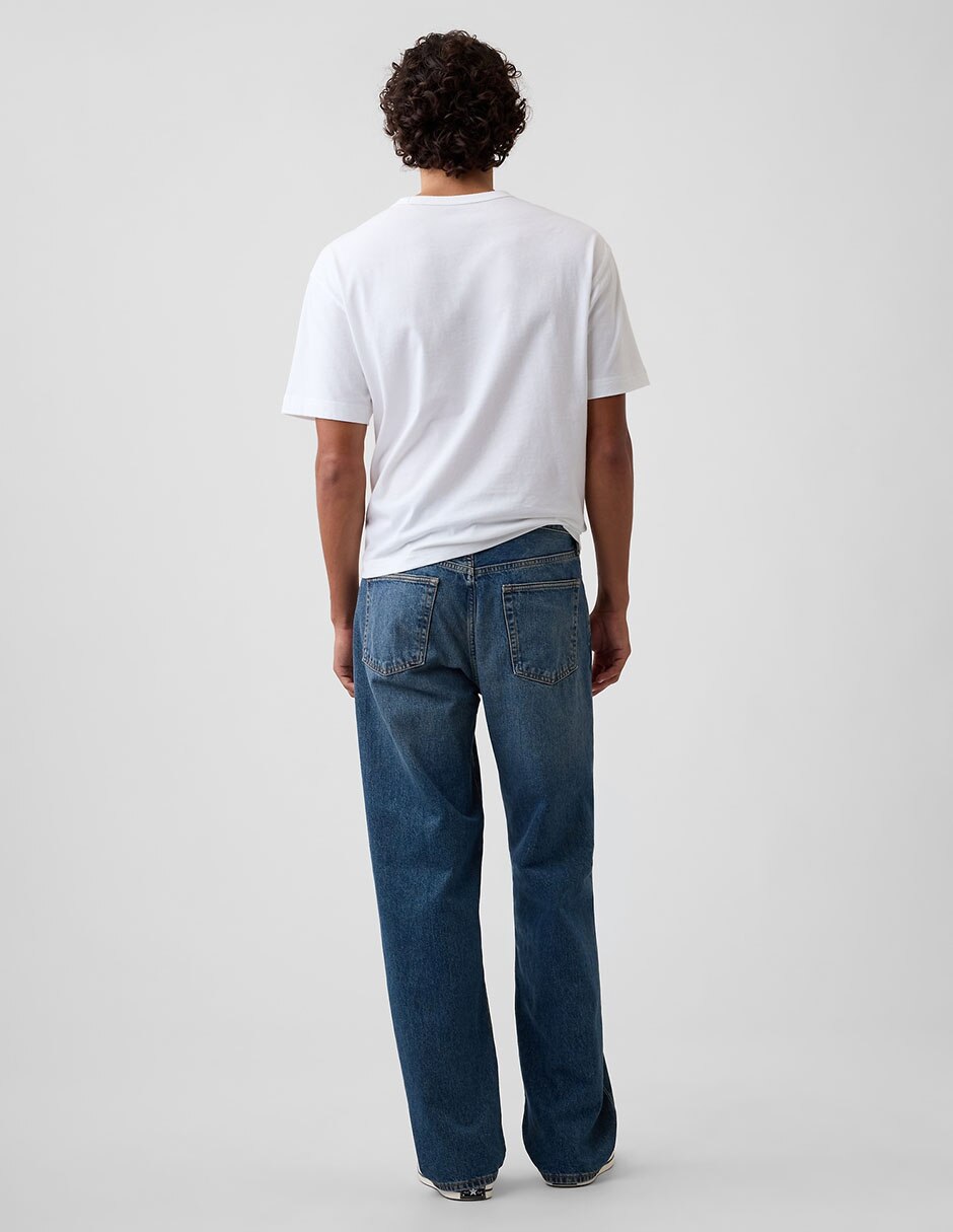 Jeans recto lavado medio para hombre 5