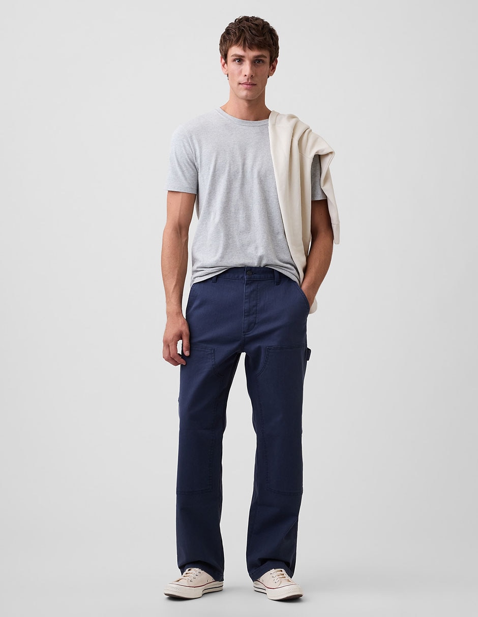 Jeans cargo lavado medio para hombre