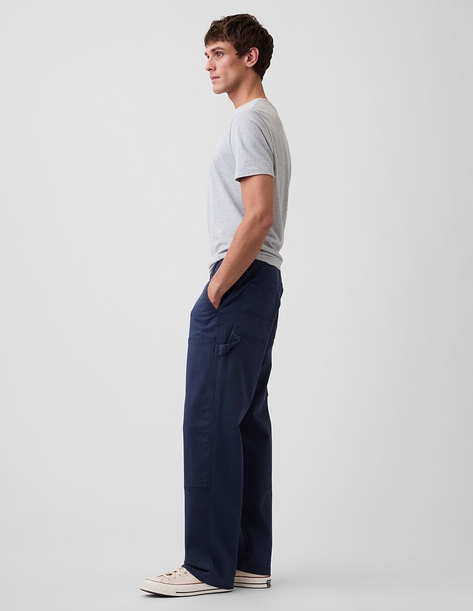 Jeans cargo lavado medio para hombre
