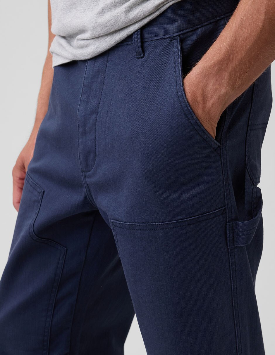 Jeans cargo lavado medio para hombre