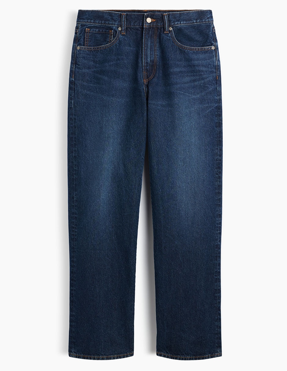 Jeans baggy lavado obscuro para hombre 6