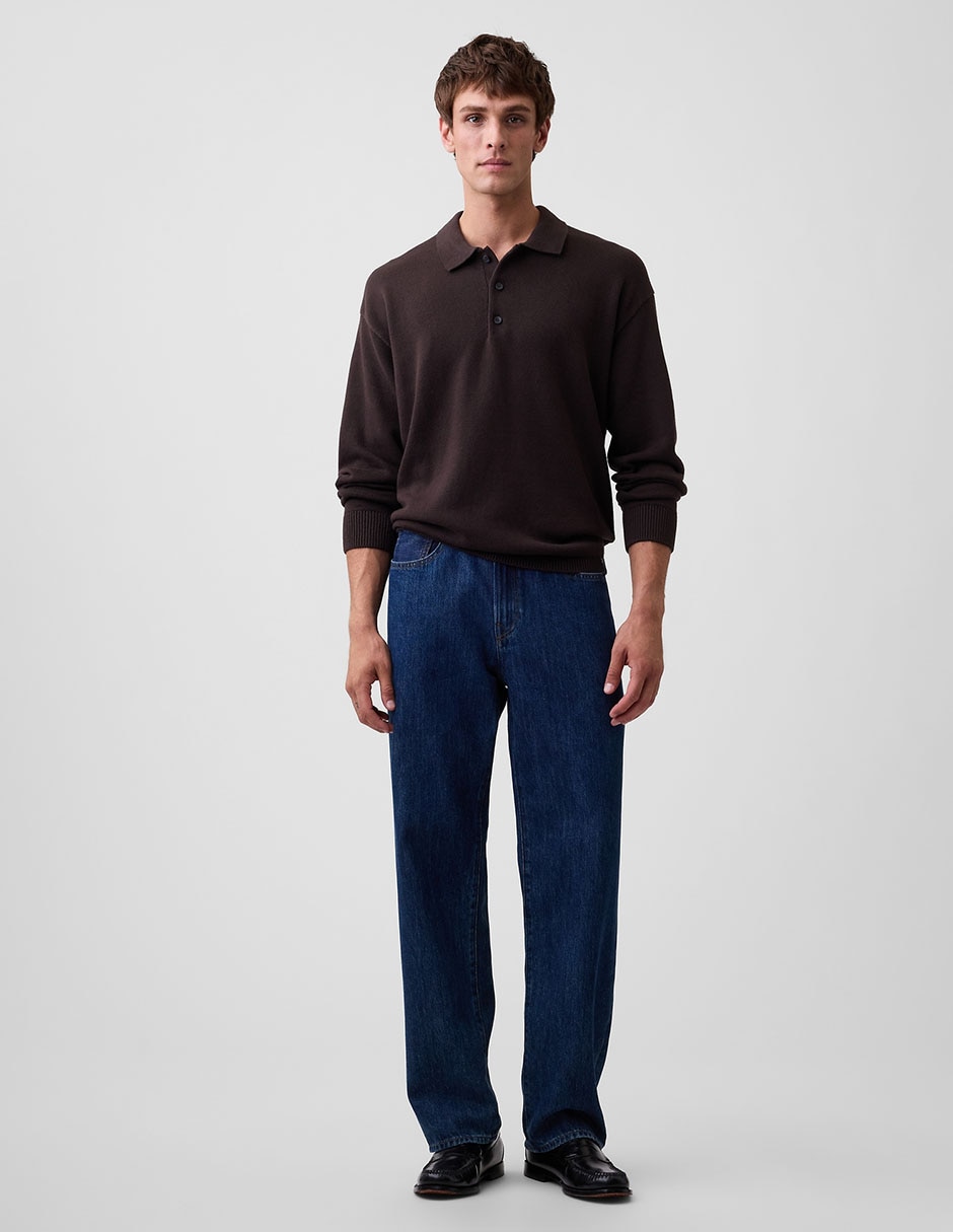 Suéter cuello polo para hombre