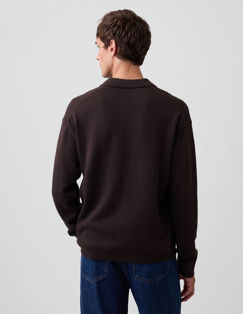 Suéter cuello polo para hombre