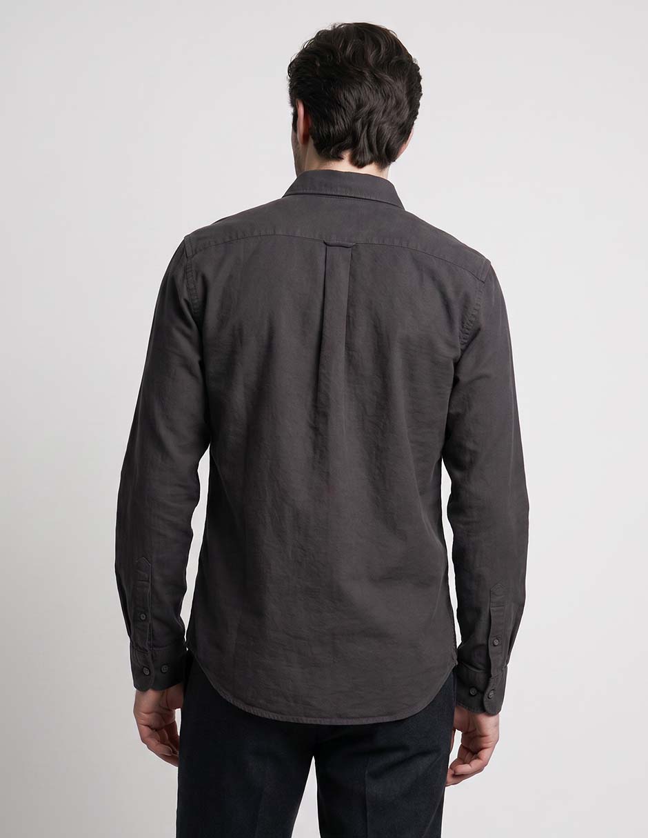 Camisa casual de algodón manga larga para hombre 2