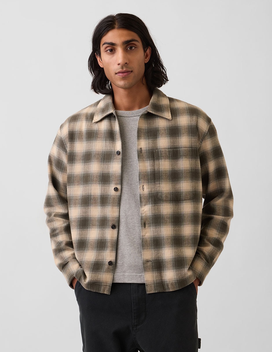 Camisa casual manga larga para hombre