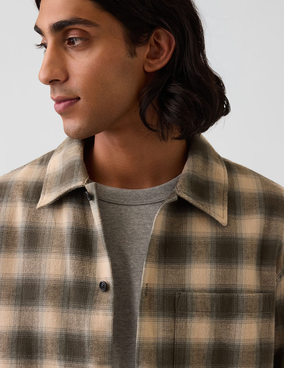 Camisa casual manga larga para hombre