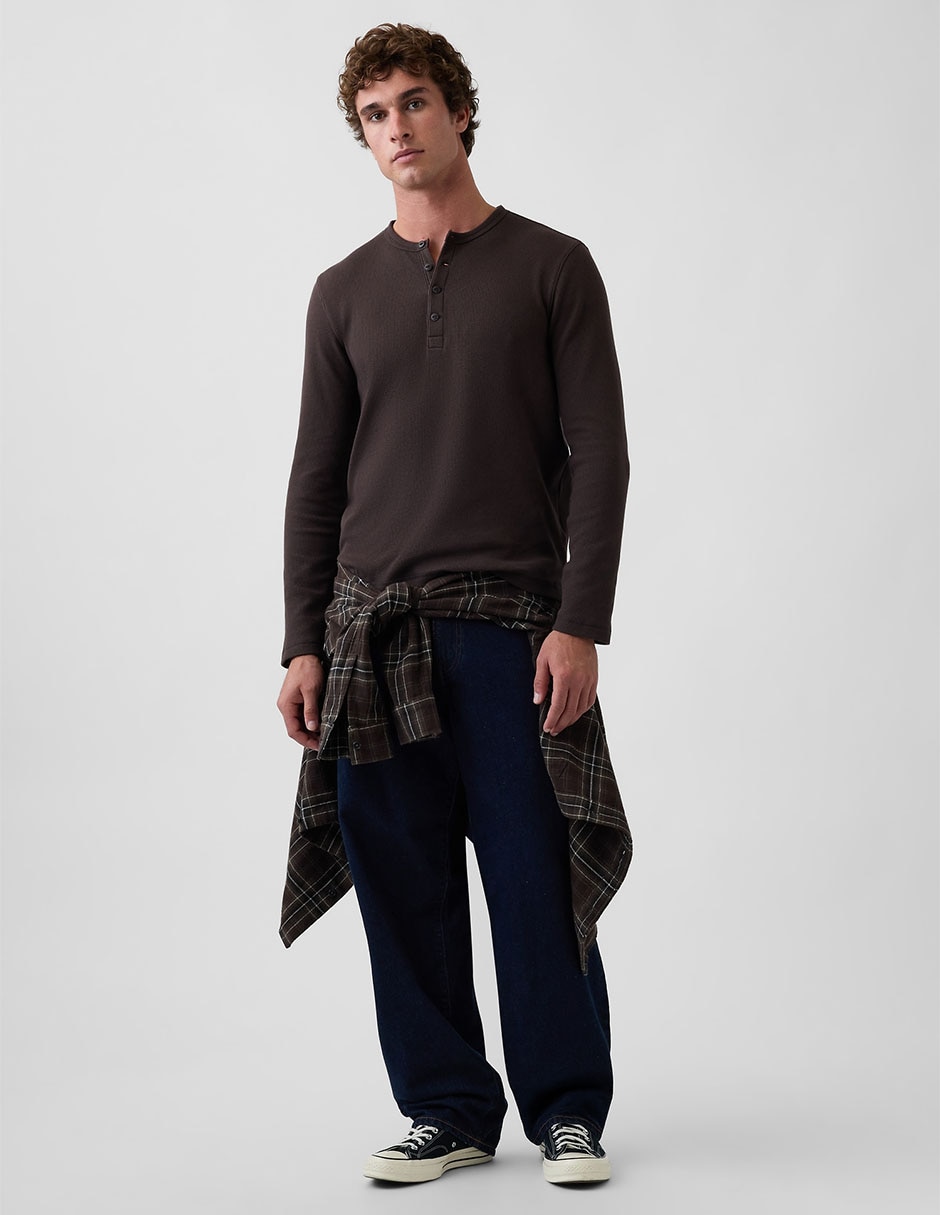 Playera cuello con botón para hombre 2